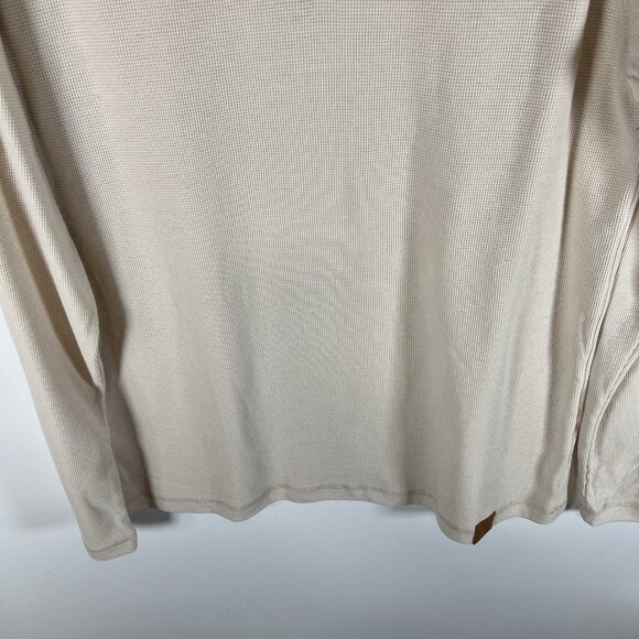 Makers Mark‎ Whiskey Henley Shirt XL Long Sleeve Thermal Waffle Knit Beige - Picture 3 of 9